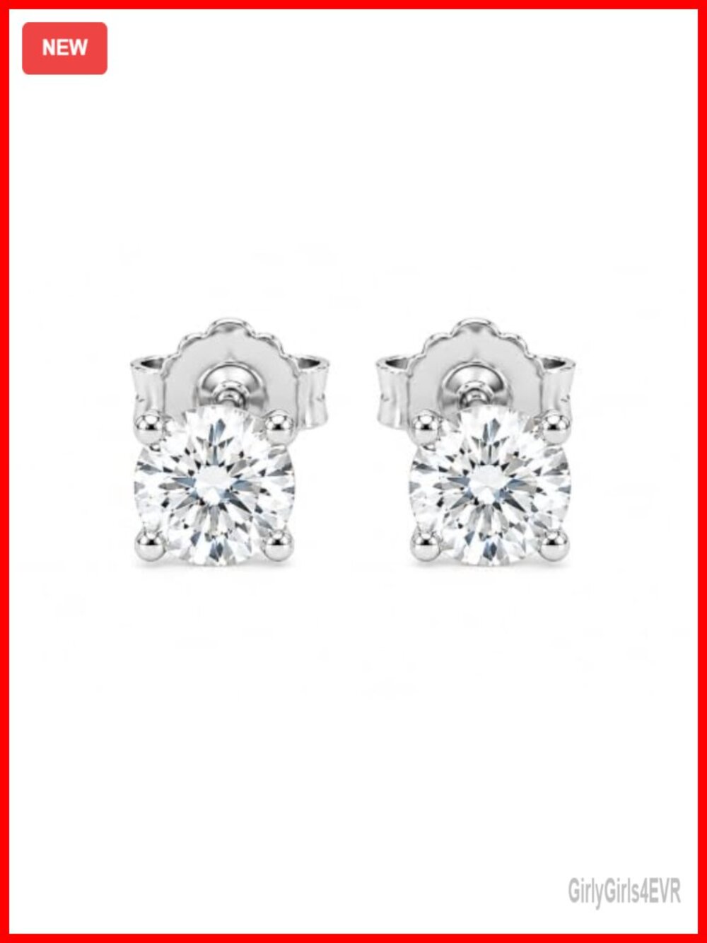 14K White & Yellow Gold Lab Grown Diamond Basket Stud Earrings